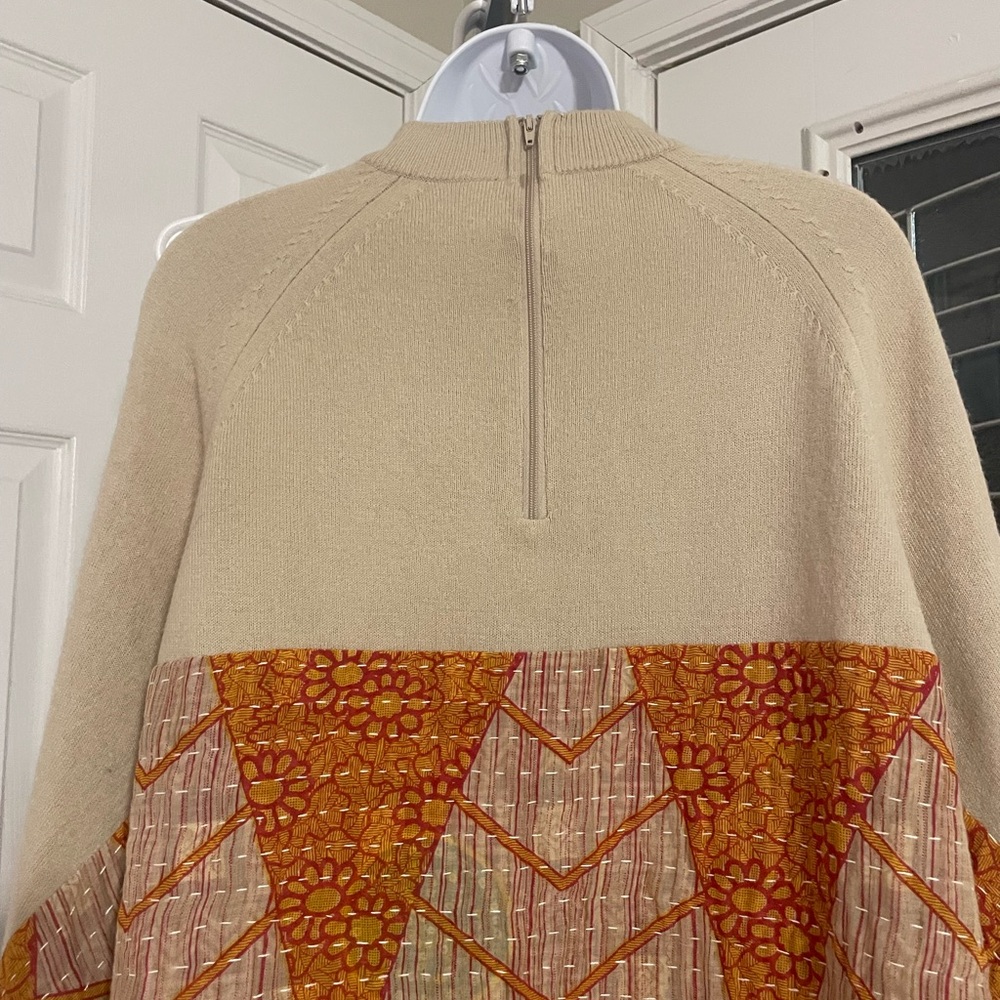 Kantha Quilted Patchwork Pullover Boho Oversized … - image 4